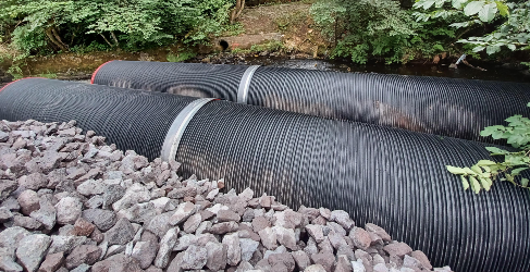 Capacity of the local sewer network is being increased David Dale Avenue Stewarton Flood Alleviation